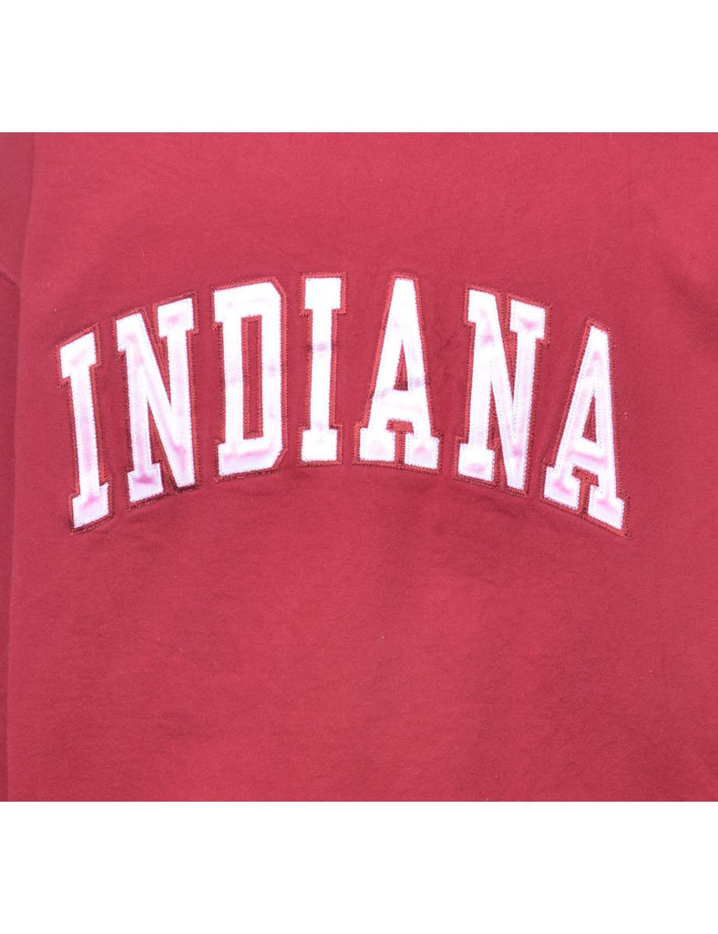 Maroon Indiana Printed Sweatshirt - S