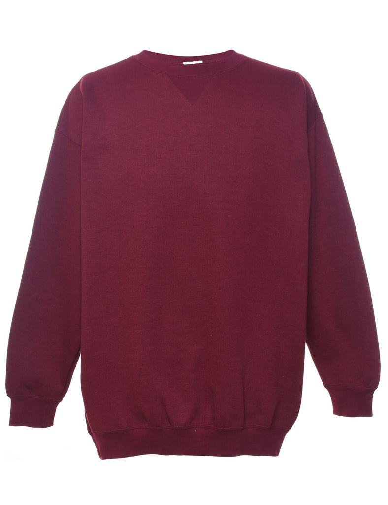 Maroon Plain Sweatshirt - XL