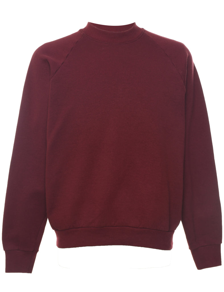 Maroon Plain Sweatshirt - L