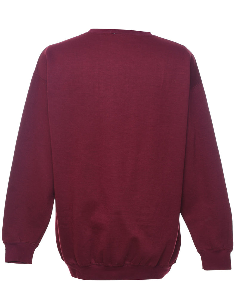 Maroon Plain Sweatshirt - XL