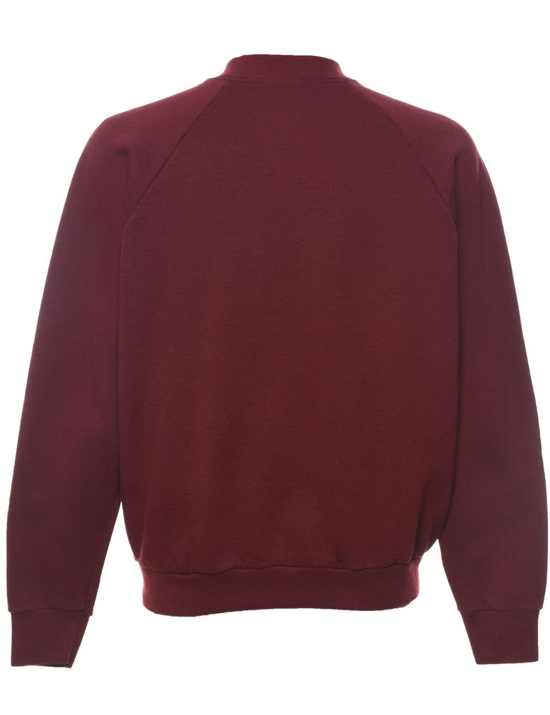 Maroon Plain Sweatshirt - L