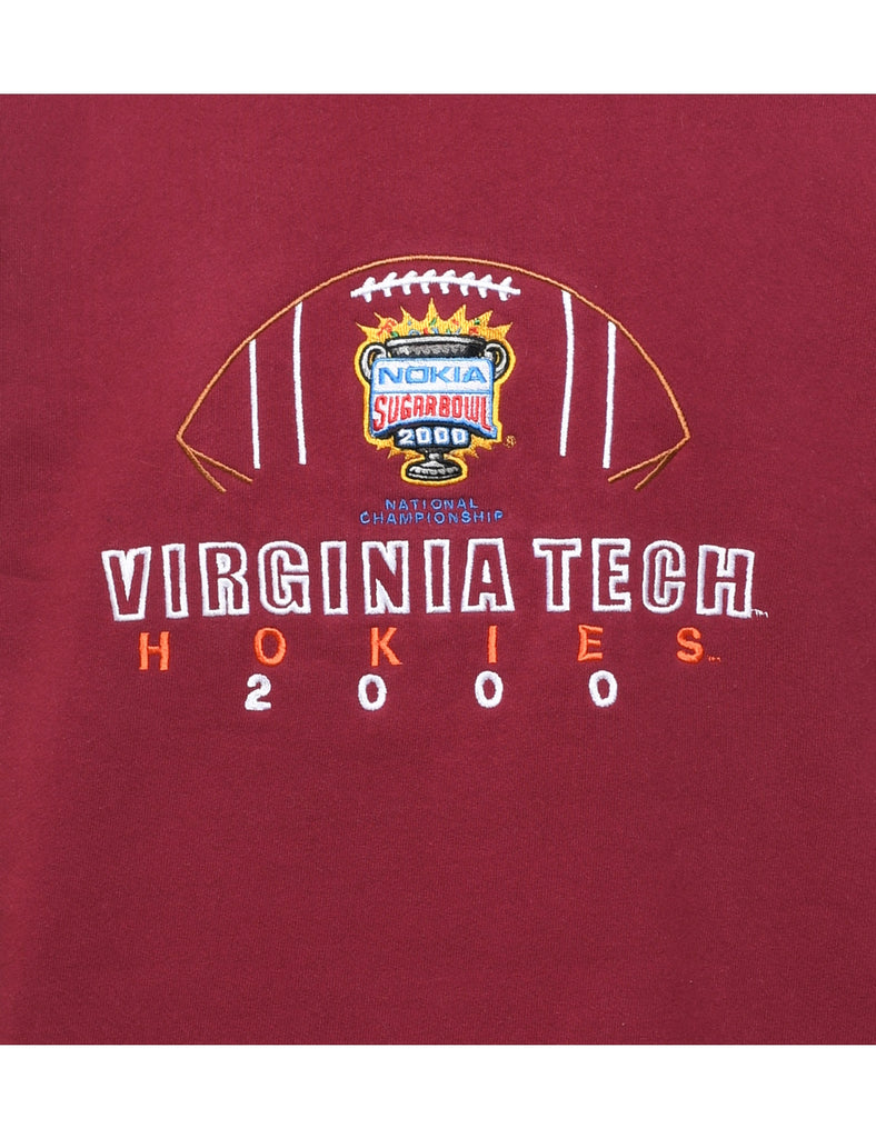 Maroon Virginia Tech Hokies 2000 Sports Sweatshirt - L