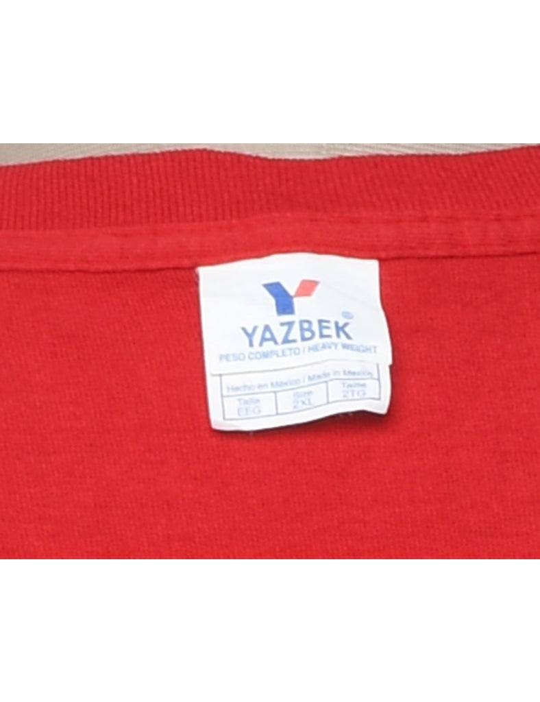 Martin Luther King Red Printed T-shirt - XXL