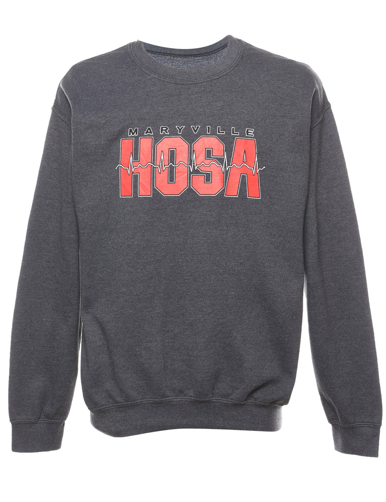 Maryville Hosa Grey & Red Printed Sweatshirt - L