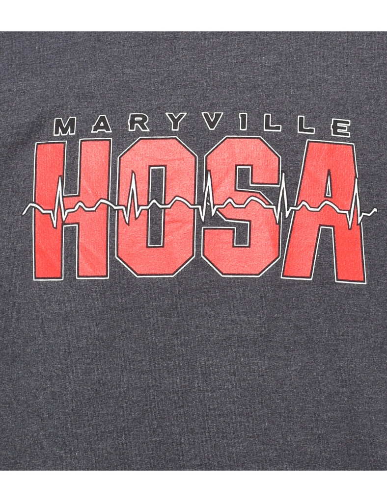 Maryville Hosa Grey & Red Printed Sweatshirt - L