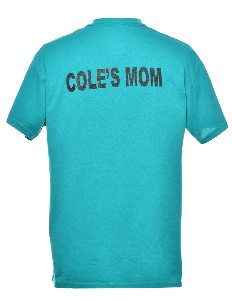 Maverick Band Parent Turquoise Printed T-shirt - M