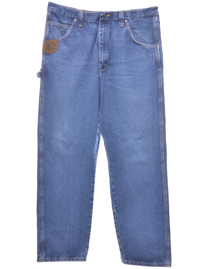 Medium Wash Wrangler Straight Leg Jeans - W36 L33