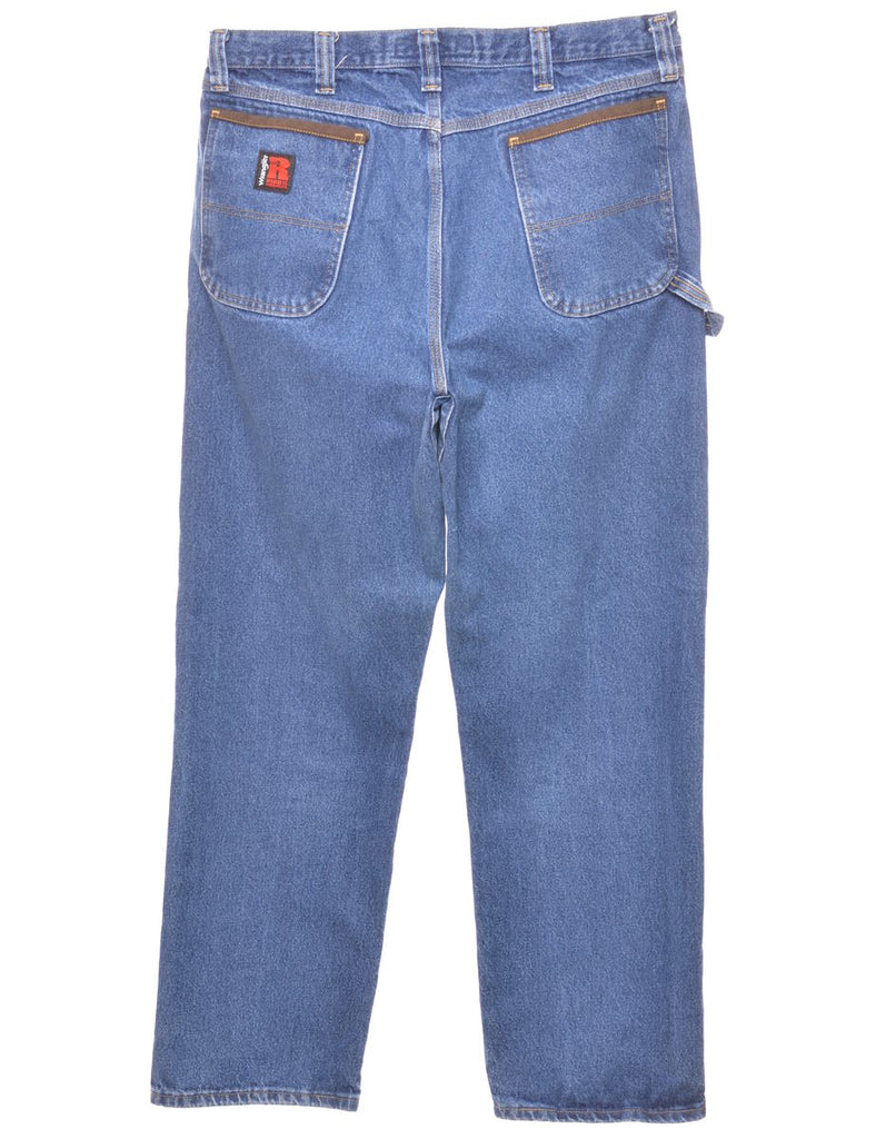 Medium Wash Wrangler Straight Leg Jeans - W36 L33