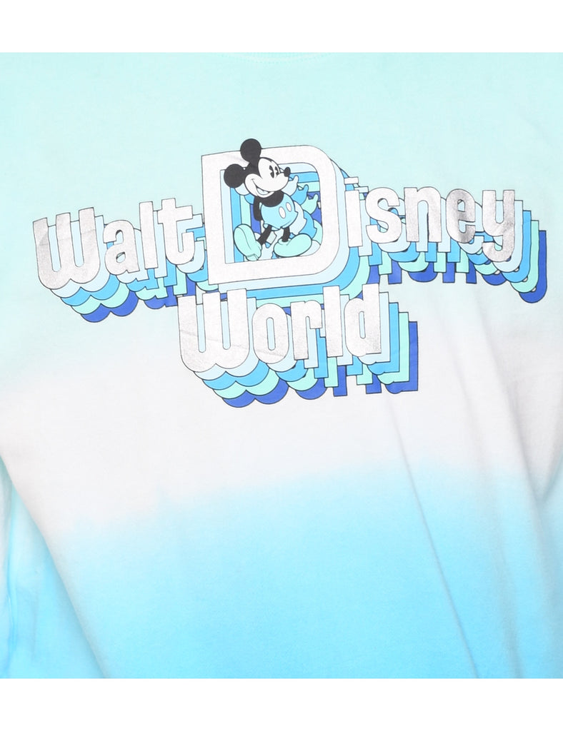 Micky Mouse Light Blue & White Disney Sweatshirt - S