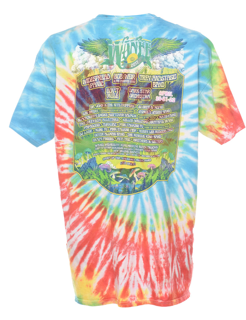 Multi-colour Festival Design Tie Dye T-shirt - XL