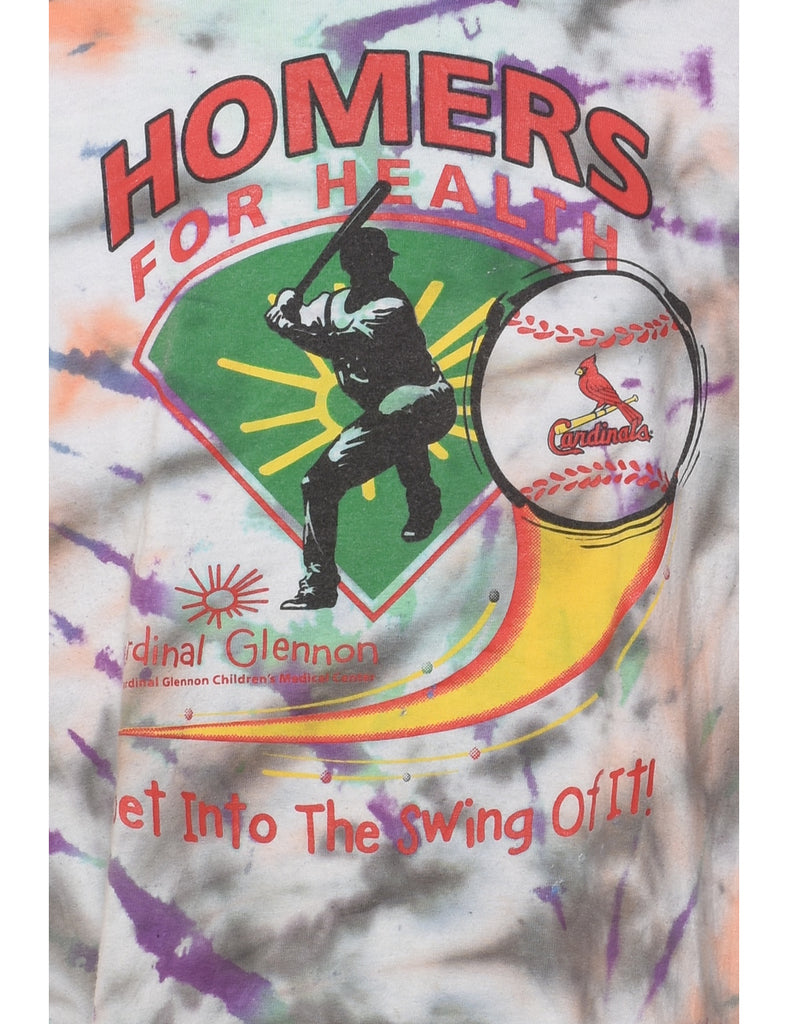 Multi-Colour Homers For Health Tie Dye T-shirt - XL
