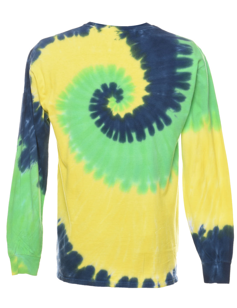 Multi-colour Long Sleeve Virginia Tie Dye T-shirt - M