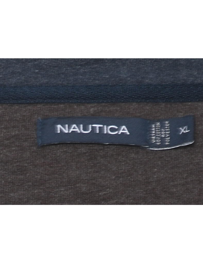 Nautica Colour Block Grey & Navy Sweatshirt - XL