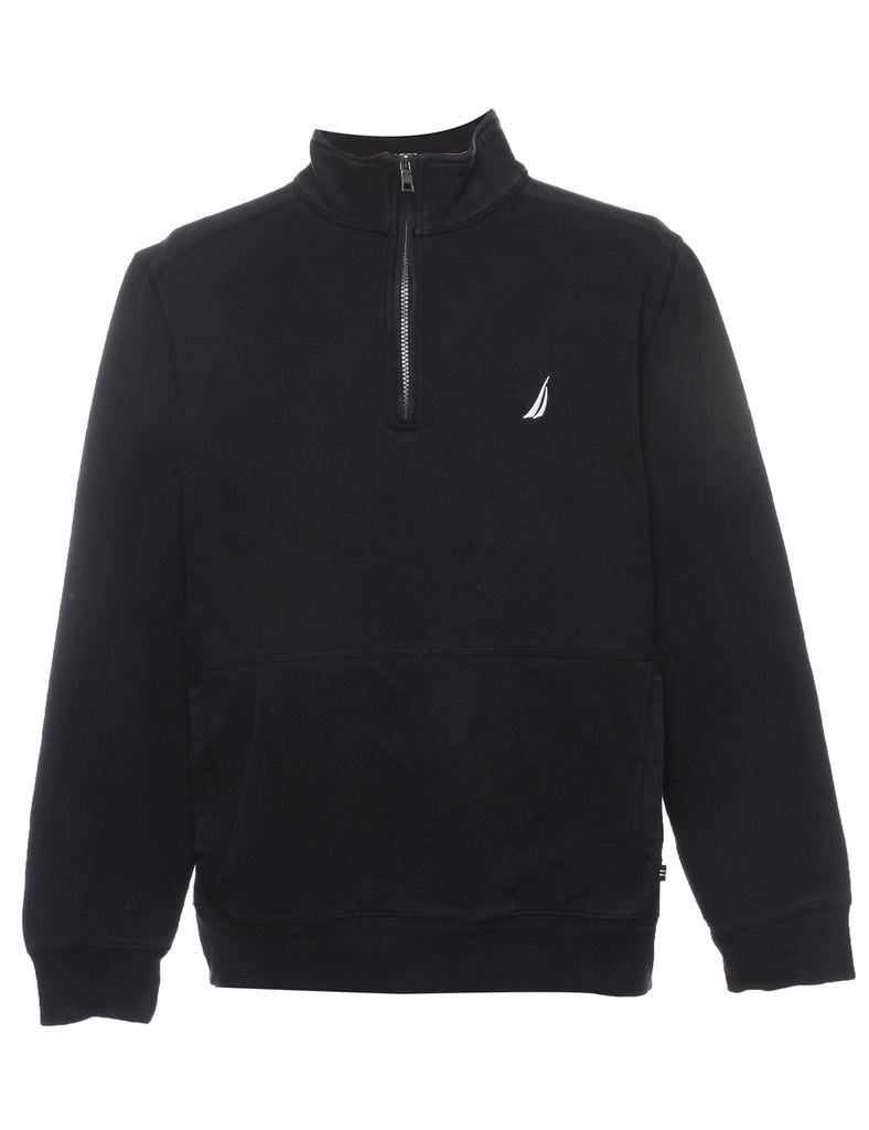 Nautica Plain Black Sweatshirt - L
