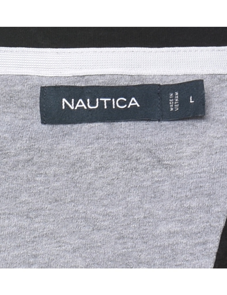 Nautica Plain Black Sweatshirt - L