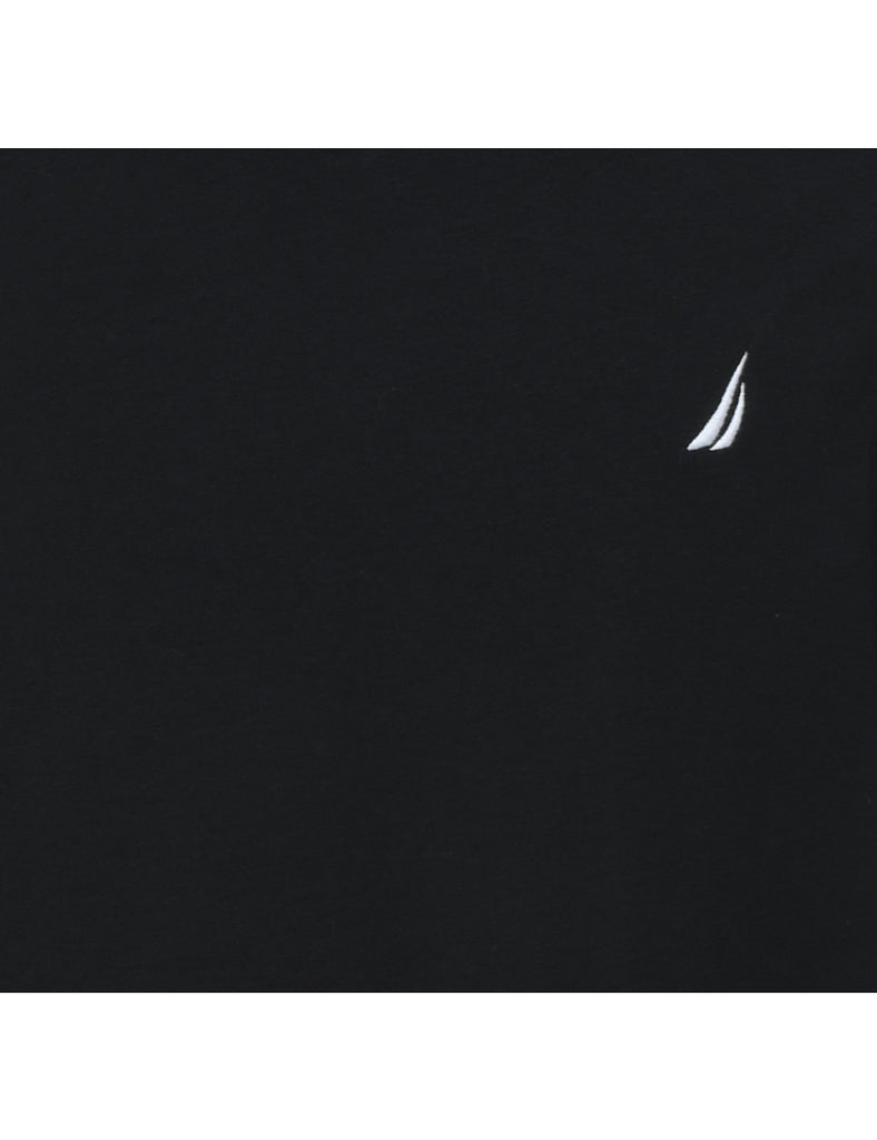 Nautica Plain Black T-shirt - XL
