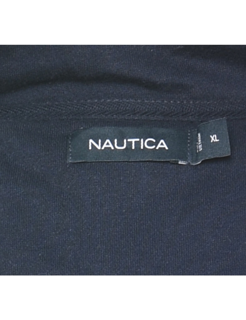 Nautica Plain Navy & Maroon Sweatshirt - XL