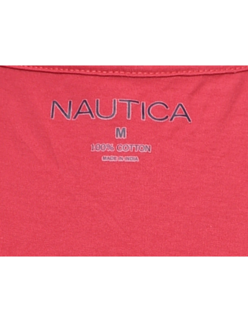 Nautica Plain Pink T-shirt - M