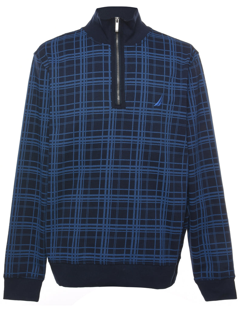 Nautica Printed Navy & Black Sweatshirt - L