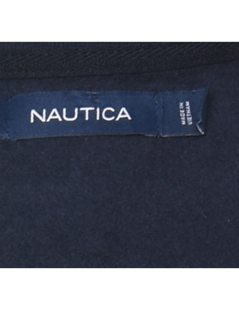 Nautica Printed Navy & Black Sweatshirt - L