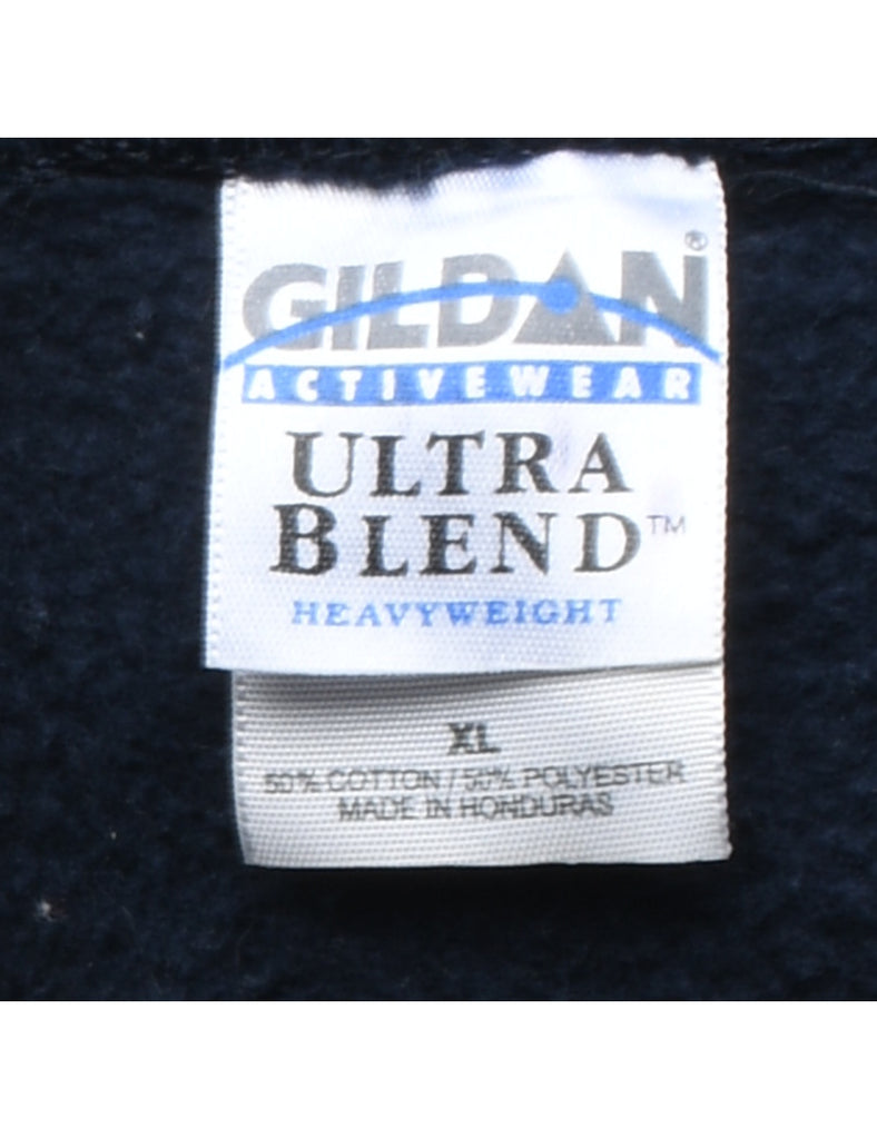 Navy BCMS Soccer Hooded Printed Sports Sweatshirt - XL