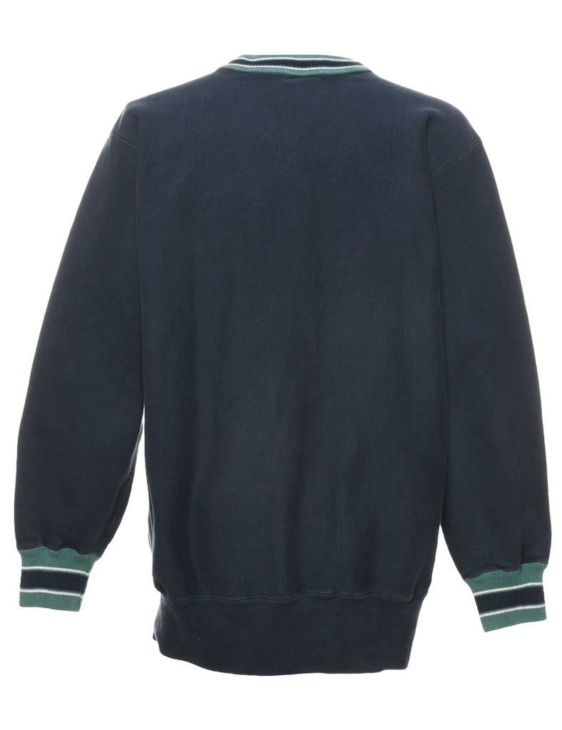 Navy Champion Reverse Weave Plain Sweatshirt - XXL