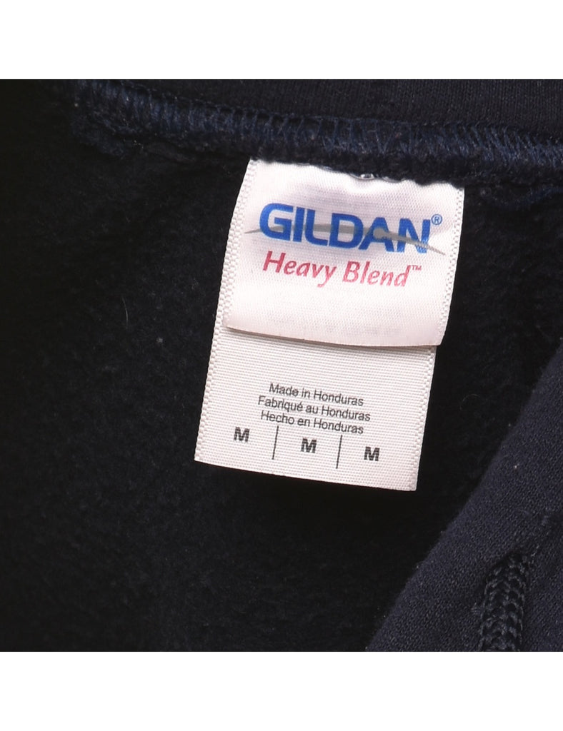 Navy Dodgers Hooded Cartoon Sweatshirt - M