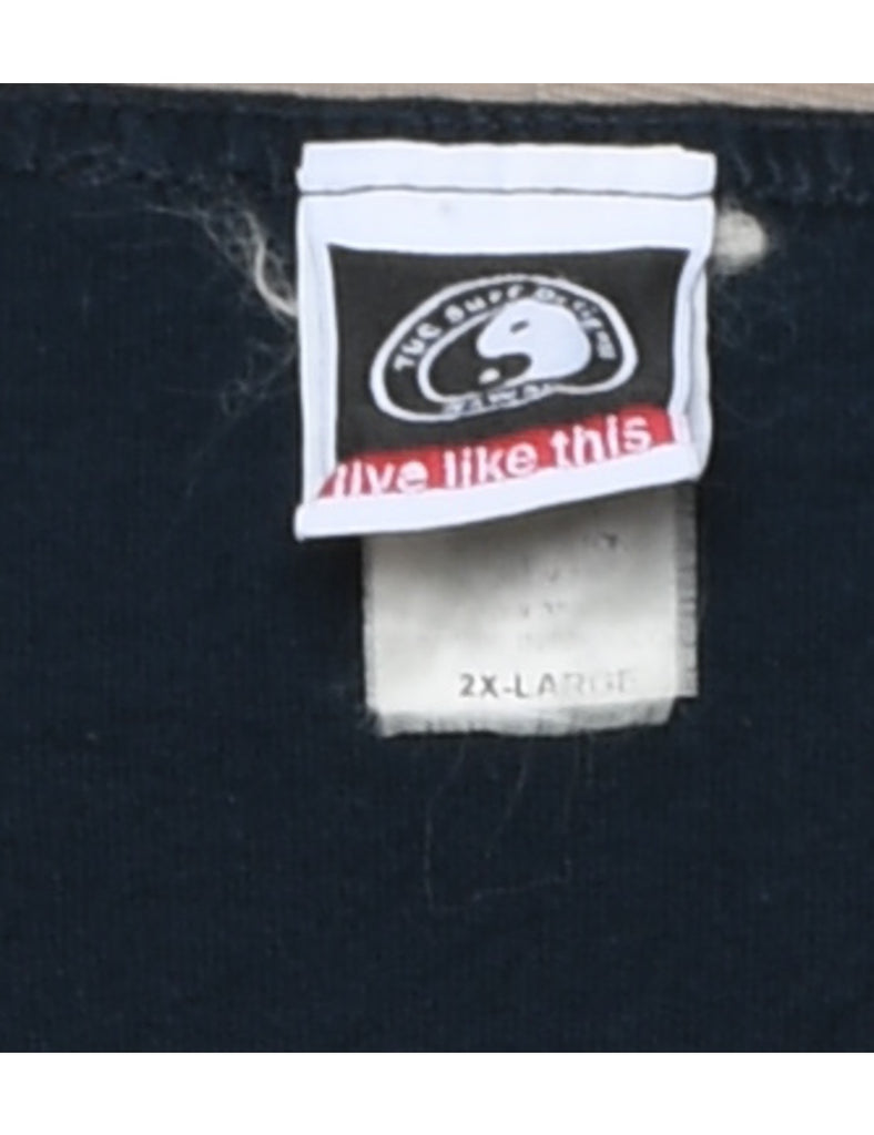 Navy Hawaii Printed Vest - XL