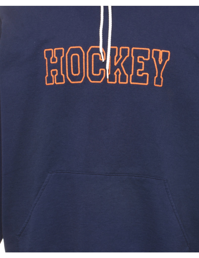 Navy Hockey Hoodie - XL