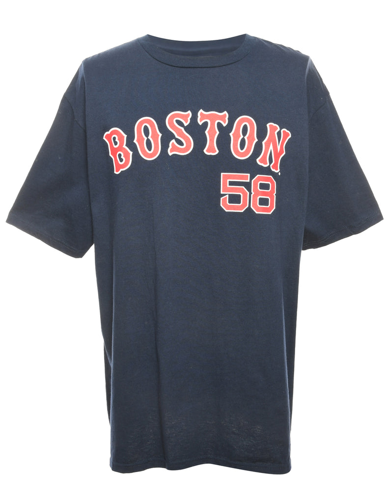 Navy Papelbon Baseball Printed T-shirt - L