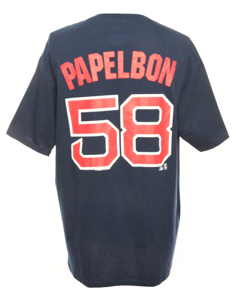 Navy Papelbon Baseball Printed T-shirt - L