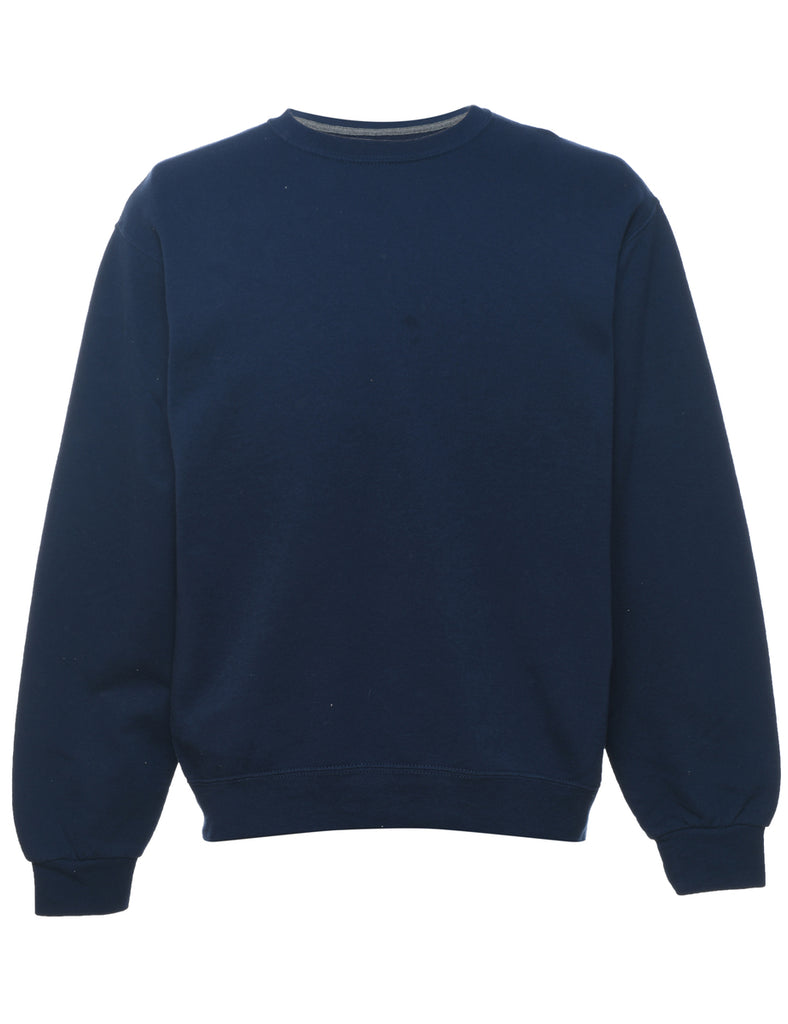 Navy Plain Sweatshirt - M