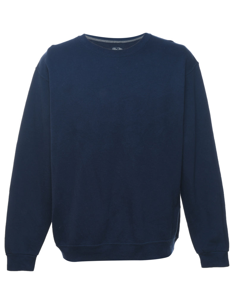 Navy Plain Sweatshirt - L
