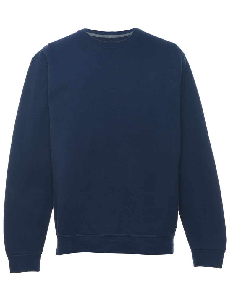 Navy Plain Sweatshirt - M