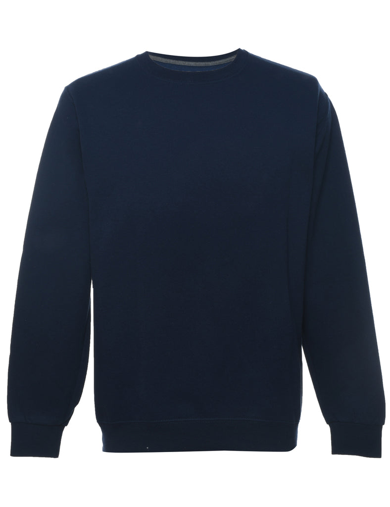 Navy Plain Sweatshirt - M