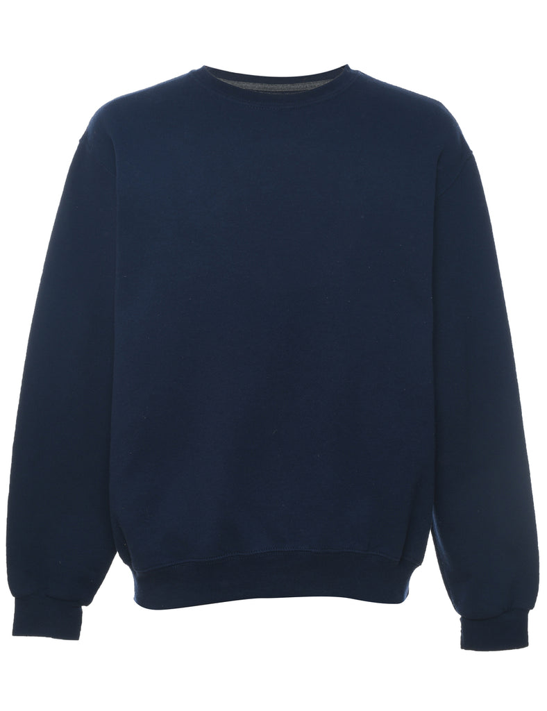 Navy Plain Sweatshirt - L