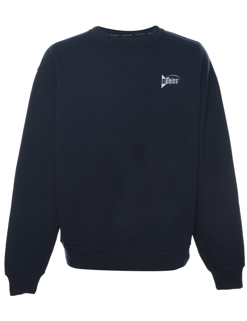 Navy Plain Sweatshirt - L