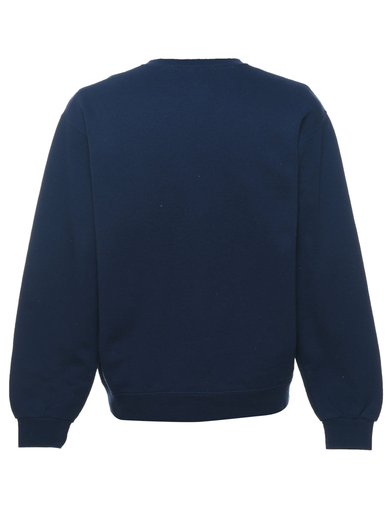 Navy Plain Sweatshirt - M