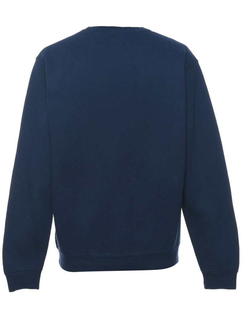 Navy Plain Sweatshirt - M