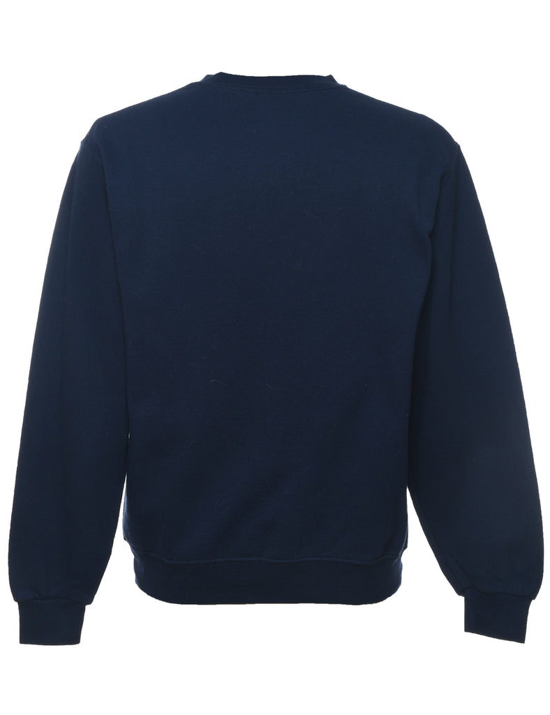 Navy Plain Sweatshirt - M