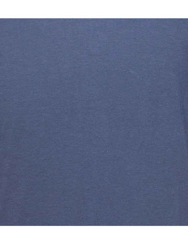 Navy Plain T-shirt - L