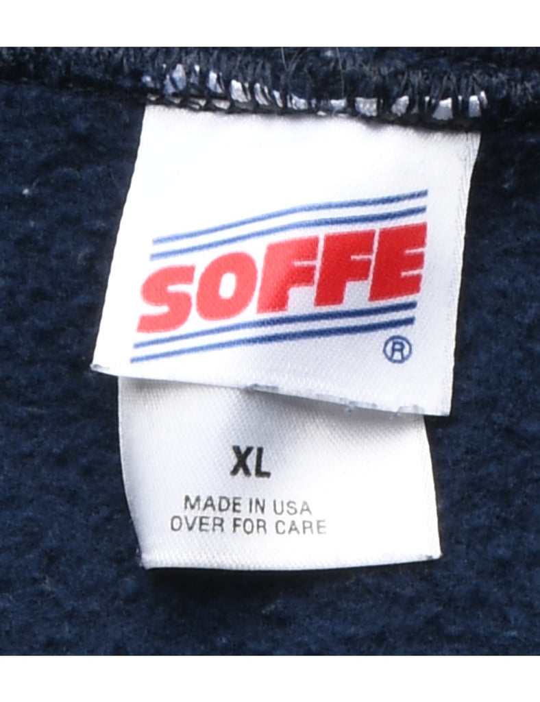 Navy Printed Hoodie - XL