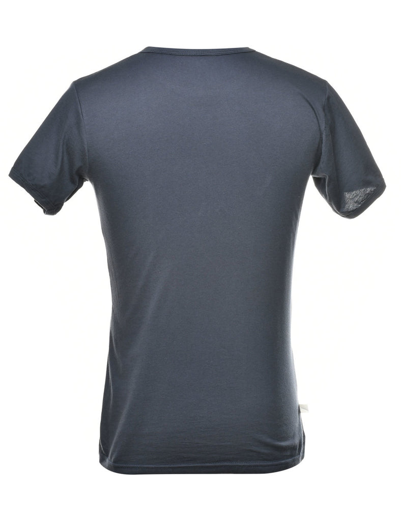 Navy Printed T-shirt - S