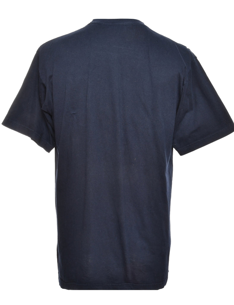 Navy Printed T-shirt - M