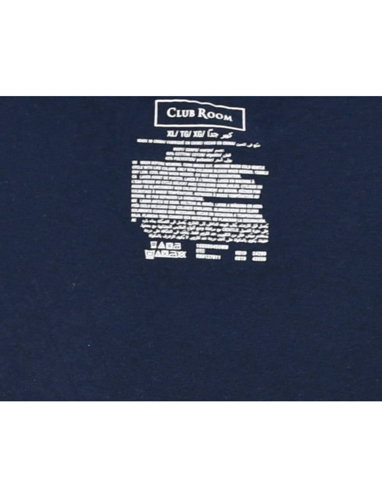 Navy Printed T-shirt - XL