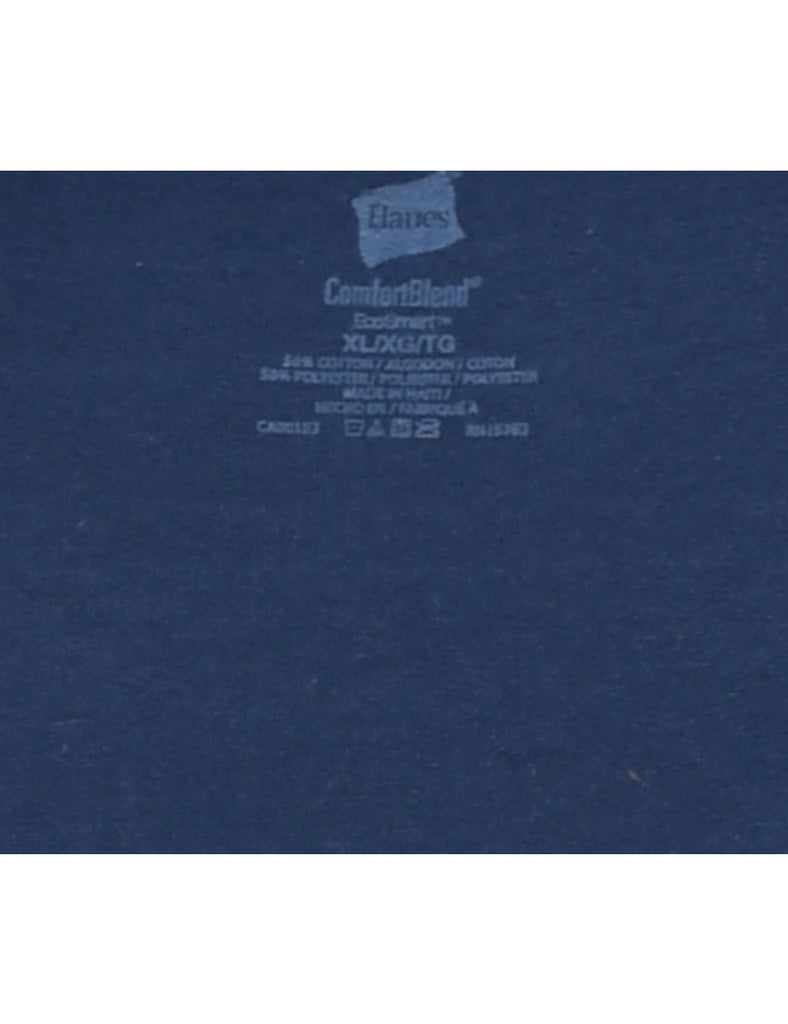 Navy Printed T-shirt - XL