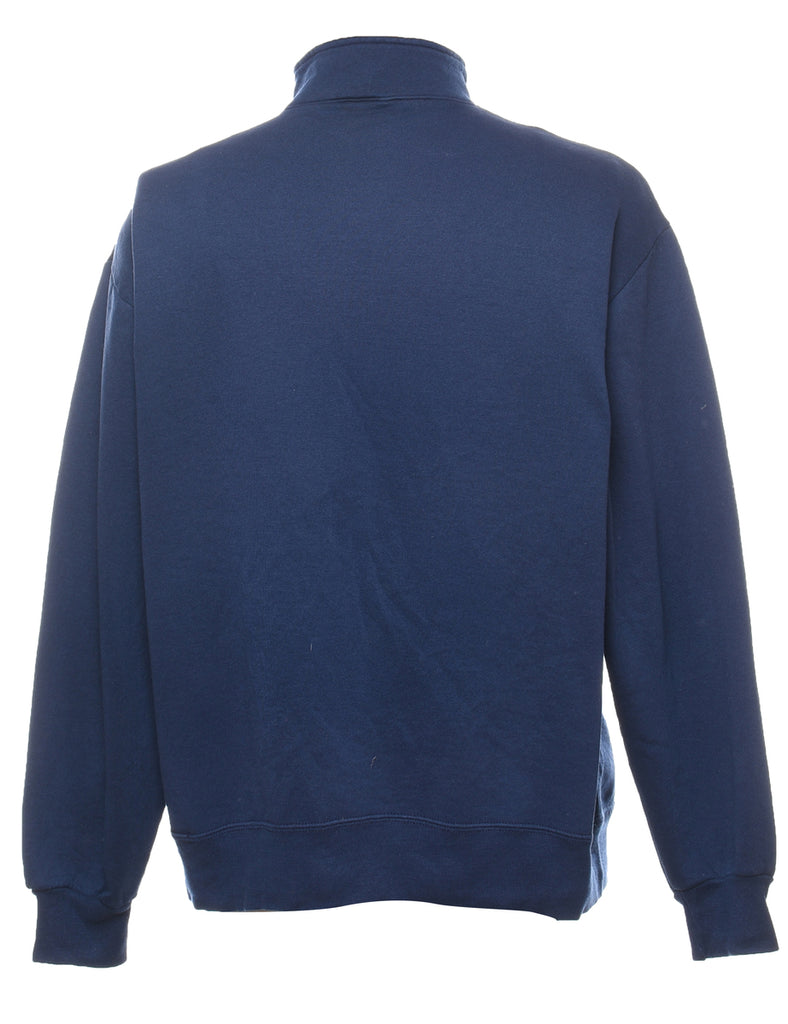 Navy Tommy Hilfiger 1990s Quarter-Zip Sweatshirt - L