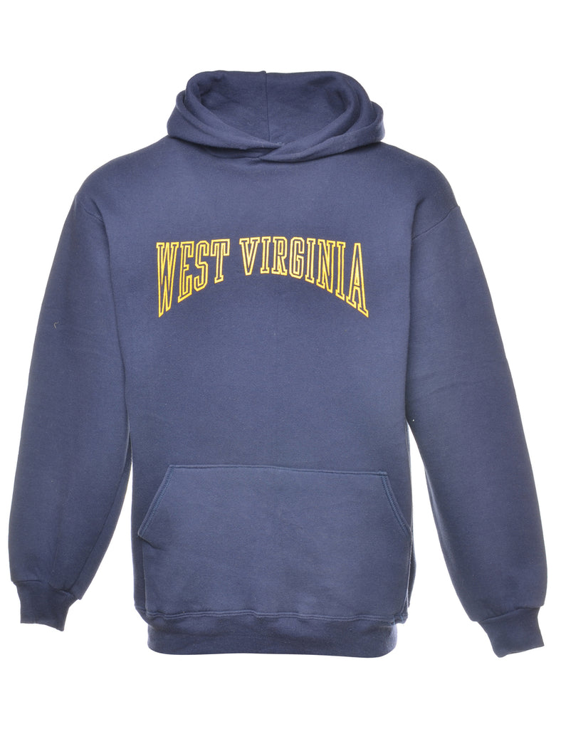 Navy West Virginia Printed Hoodie - M