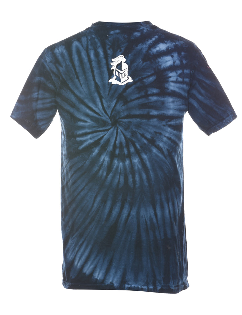 Navy & White Peninsula Catholic Knights Tie Dye T-shirt - S