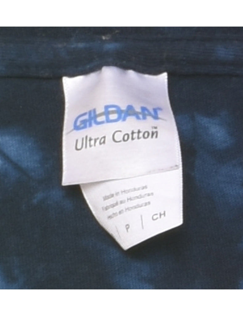 Navy & White Peninsula Catholic Knights Tie Dye T-shirt - S